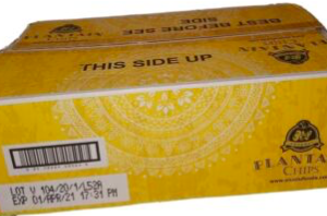 Plantain chips (Yellow) - per box